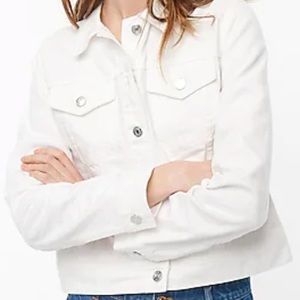 JCrew Women’s White Jean Jacket Worn Once